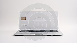 transacti credit card on white