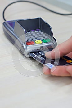 Transaction with credit debit card