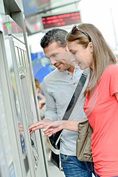 Transaction at the kiosk