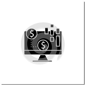 Transactional data glyph icon