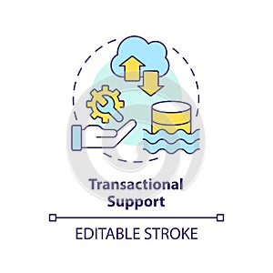 Transactional support concept icon