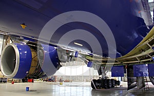 Transaero Boeing 747 under maintenance, Griffiss International Airport, Rome, NY