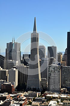 Transamerica Pyramid in the Financial District of San Francisco photo