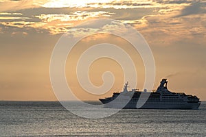 Transatlantico navigating the waters of BaÃÂ­a de Todos os Santos photo