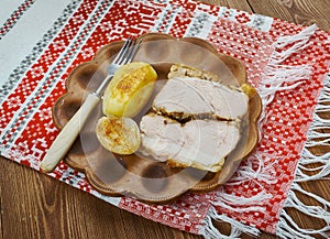 Transcarpathian cold boiled pork