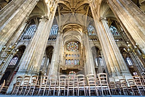 Transept with Vaulted Arches, Church of Saint Eustache, Paris, France photo