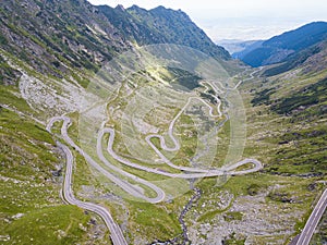 Transfagarasan pass in summer. Crossing Carpathian mountains in Romania, Transfagarasan is one of the most spectacular mountain