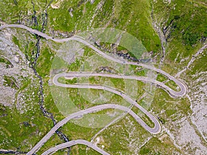 Transfagarasan pass in summer. Crossing Carpathian mountains in Romania, Transfagarasan is one of the most spectacular mountain