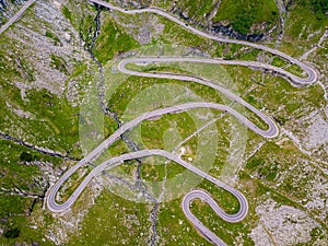 Transfagarasan pass in summer. Crossing Carpathian mountains in Romania, Transfagarasan is one of the most spectacular mountain