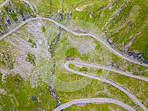 Transfagarasan pass in summer. Crossing Carpathian mountains in Romania, Transfagarasan is one of the most spectacular mountain