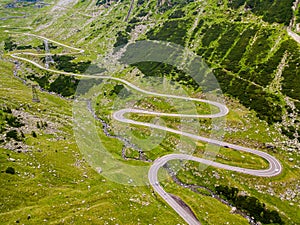 Transfagarasan pass in summer. Crossing Carpathian mountains in Romania, Transfagarasan is one of the most spectacular mountain