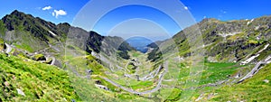 Transfagarasan road, Carpathian mountains, Romania - the best road in the world - panorama