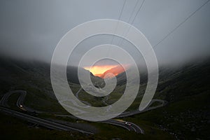 Transfagarasan at dusk