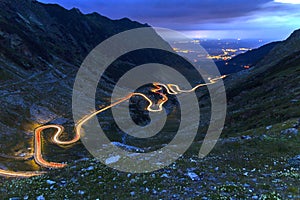 TRANSFAGARASAN ROAD AT DUSK