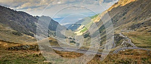 Transfagarasan road landscape, Romania.