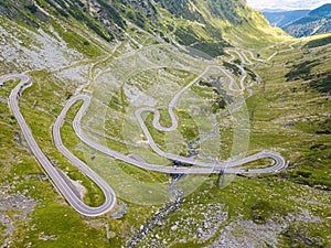 Transfagarasan road pass in summer