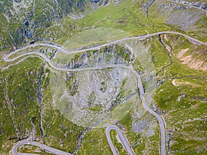 Transfagarasan road pass in summer