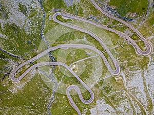 Transfagarasan road pass in summer