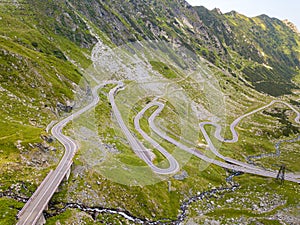 Transfagarasan road pass in summer