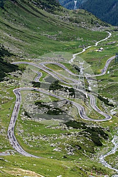 Transfagarasan, Romania - mountain road crossing the southern section of the Carpathian Mountains