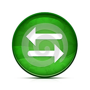 Transfer arrow Help icon on classy splash green round button illustration