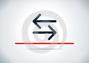 Transfer arrow icon abstract flat background design illustration