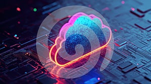 transfer blinking cloud upload icon