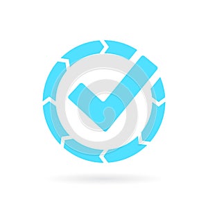 Transfer completed vector icon