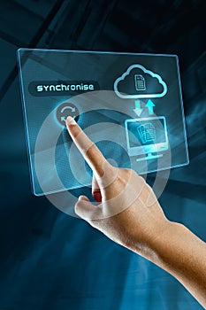 Transfer data on a digital screen