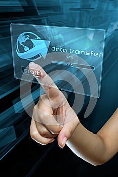 transfer data on a digital screen