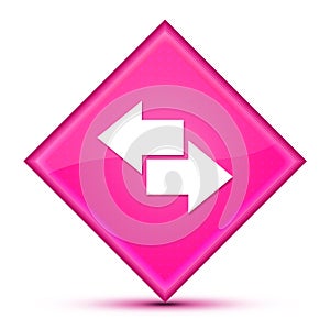 Transfer icon isolated on special pink diamond button illustration