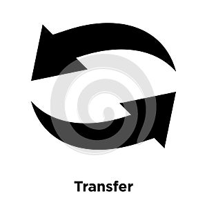 Transfer icon vector isolated on white background, logo concept