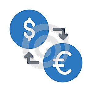 Transfer vector glyph color icon