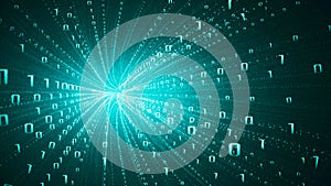 Transfer of information, cloud computing and big data concept