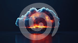 transfer melting cloud upload icon