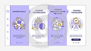 Transfer methods onboarding vector template
