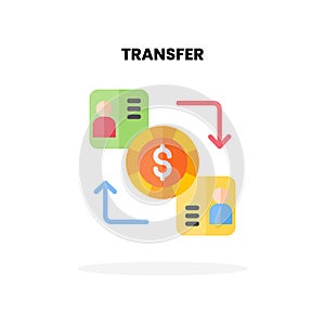 Transfer Money flat icon.