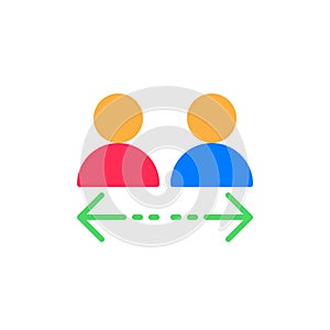 Transfer between user accounts colorful icon