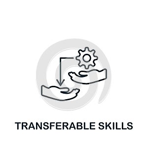 Transferable Skills icon. Monochrome simple Project Management icon for templates, web design and infographics