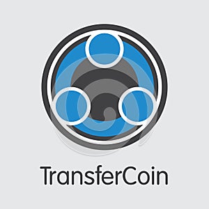 Transfercoin Crypto Currency Coin. Vector Pictogram of TX. photo