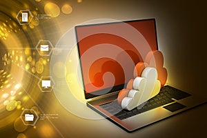Transferring information to a cloud network server