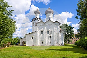 Transfiguration Cathedral, sunny July day. Old Russa, Russia