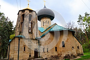 Transfiguration church build in 1903 in Natalyevka estate complex in Kharkiv region, Ukraine