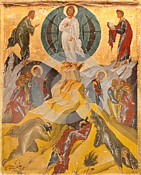 The Transfiguration - early Cretan icon