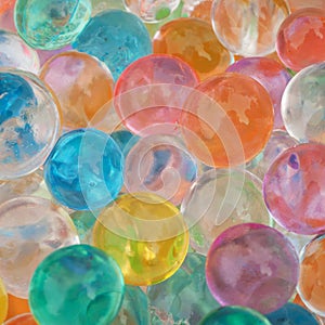 Transflective multicolored bubbles