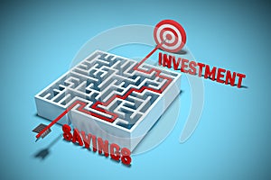 Transform savings to investment concept