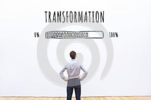 Transformation business concept  with progress bar