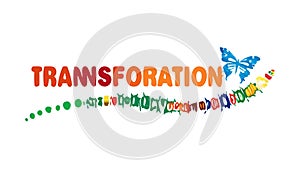 Transformation Butterfly Icon, Change and Evolution Symbol, vector design Generative AI