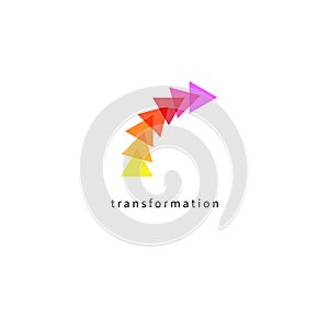 Transformation, evolution, development icon