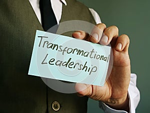 Transformational Leadership sign on the page photo